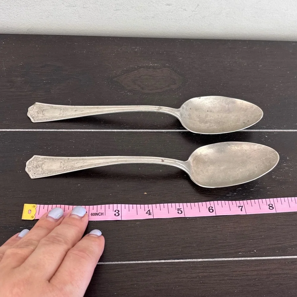 Rogers‎ Nickel Silver INS485 (Silverplate) International Silver 2 Serving Spoons